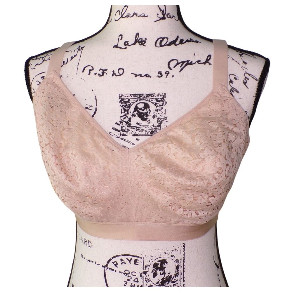 🆕CHANTELLE Norah Wireless Non-Padded Bra 38DDDD Nude Blush Beige #13F8 - Picture 7 of 10